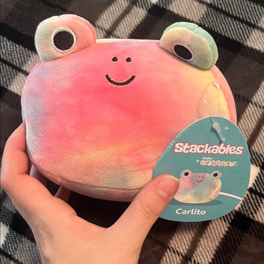 Squishmallows Stackables Multicolor Frog Plush